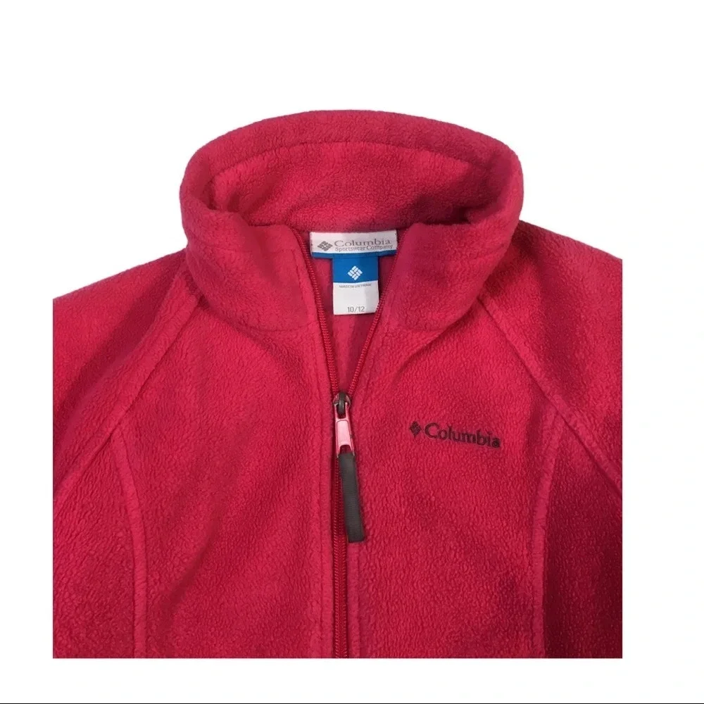 BY36 Girls Columbia Co. Full Zip Fleece Jacket M 10/12